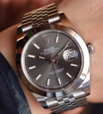 (EW) Rolex Datejust 41mm Replica 3255 Watch - Grey Dial Jubilee Band